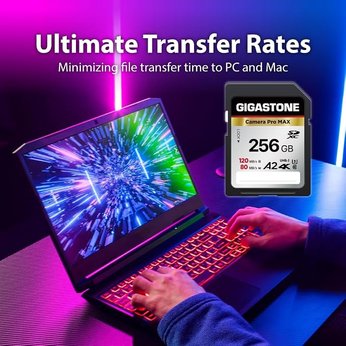 【5-Years Data Recovery】 GIGASTONE 256GB SD Card, 4K Camera Pro MAX, UHS-I A2 4K - Image 5