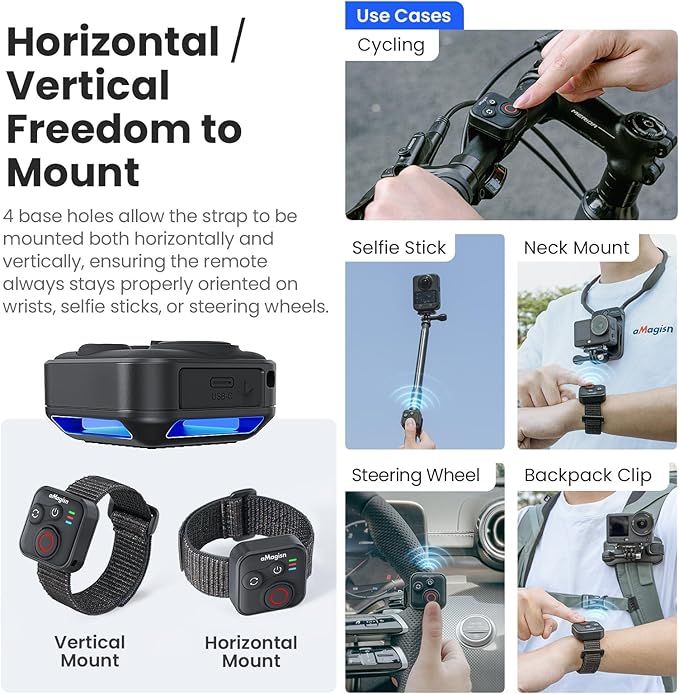 Wireless Remote Control for DJI OSMO 360/Action 6/5 Pro/ 4, for GoPro Hero - Image 6