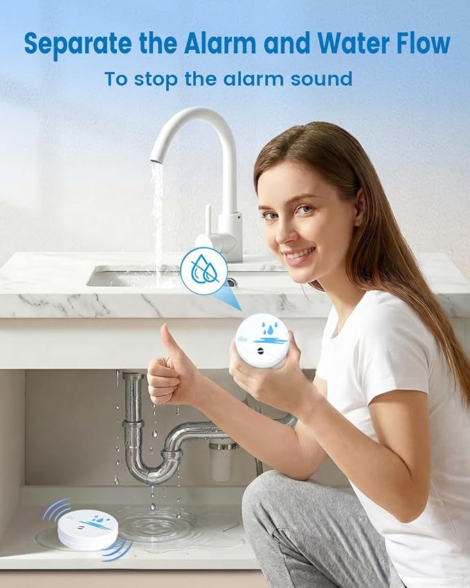 12 Pack Water Leak Detectors for Home, 100dB Waterproof Water Sensor Alarm Leak - Image 4