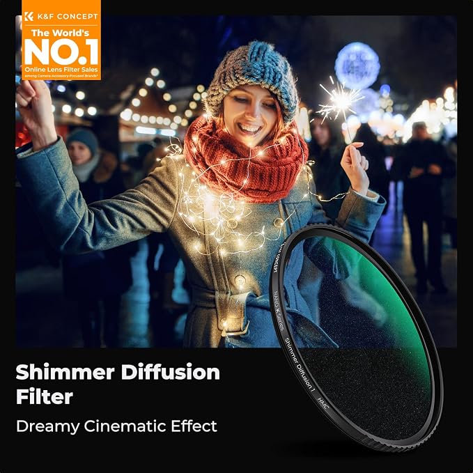 K&F CONCEPT 72mm Shimmer Diffusion 1 Effect Filter Optical Glass 18 - Image 2