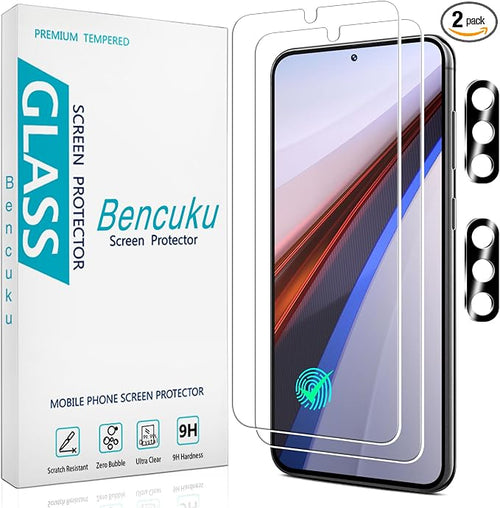 2 Pack Screen Protector for Samsung Galaxy S23 Tempered Glass by Bencuku