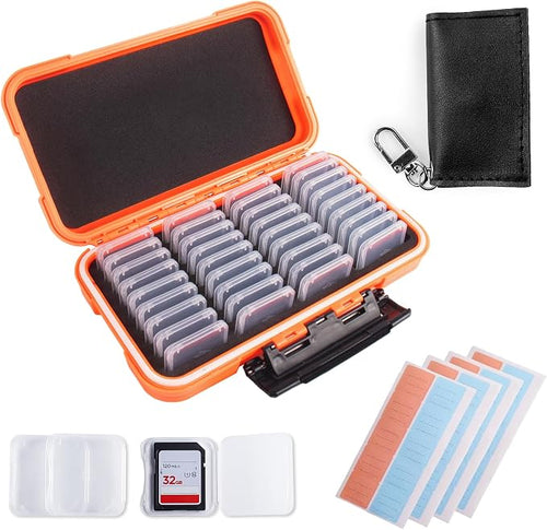 36 Slots Memory Card Case Orange by Micscrew