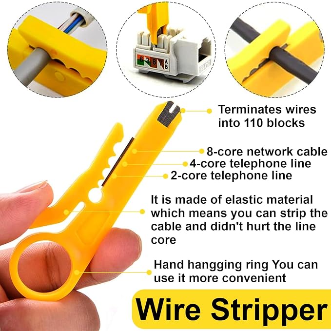 RJ45 Pass Through Crimp Tool Kit, 3-in-1 Ethernet Crimper - Image 8