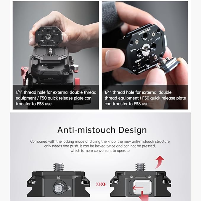 Falcam F38 Multi-Hole Quick Release Plate Kit, 38mm Aluminum QR System - Image 5