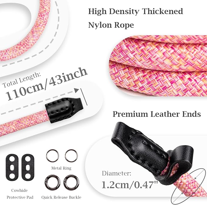 VOVMOEYA Nylon Braided Camera Rope Strap, Camera Neck Shoulder Strap - Image 3