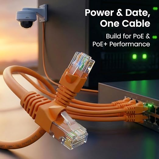 GEARit Cat 6 Ethernet Patch Cables 0.5 ft Orange, High Speed 24AWG 10Gbps RJ45 - Image 7