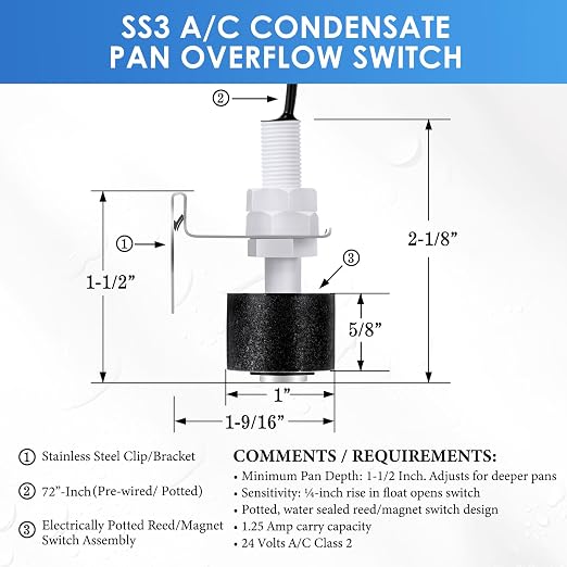 1 Pack AC Pan Float Switch Compatible - Image 6