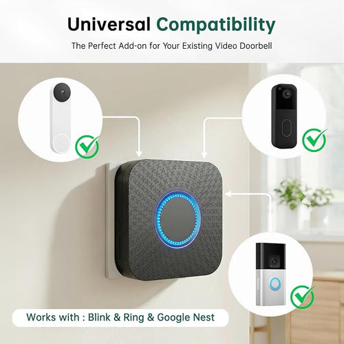 2 Pack Smart Wireless Doorbell Chime, 3 in 1 Doorbell Extender - Image 2