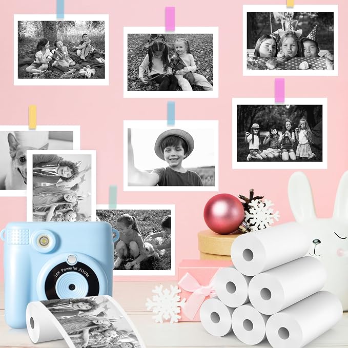 Phetium 20 Rolls Kids Camera Instant Print Refill Paper Set, HD Printing - Image 6