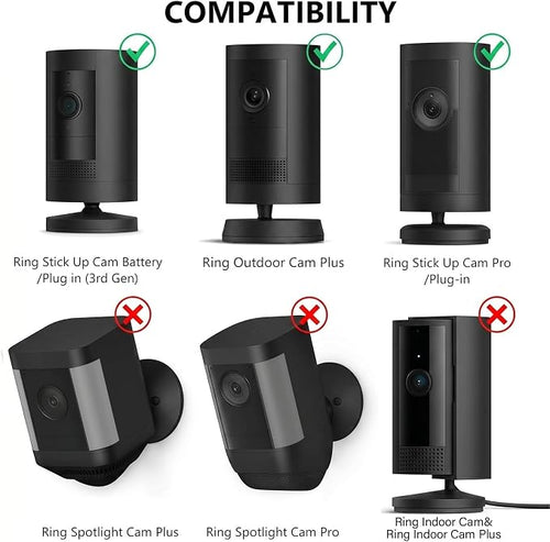 2Pack Ring Camera Wall Mount for Ring Stick Up Cam & Ring Outdoor Cam Plus - Image 2