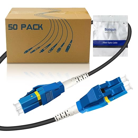50-Pack - 10m Uniboot LC to LC Armored Fiber Patch Cable, Singlemode 9/125um by Bangun