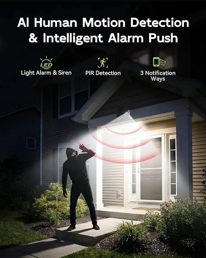 2K Solar Security Cameras Wireless Outdoor, 2.4G/5G WiFi, Powered by Sun - Image 5