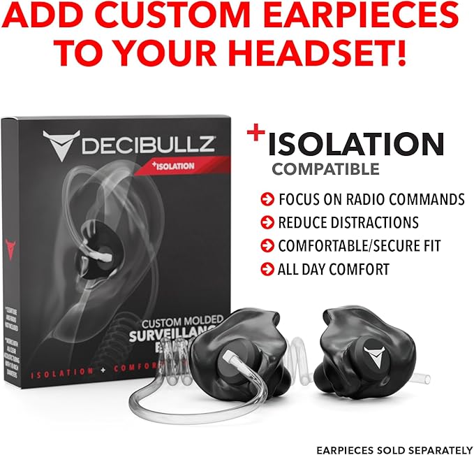 Decibullz 2-Way Surveillance Acoustic Tube Headset, M1 Earpiece Audio Set - Image 5
