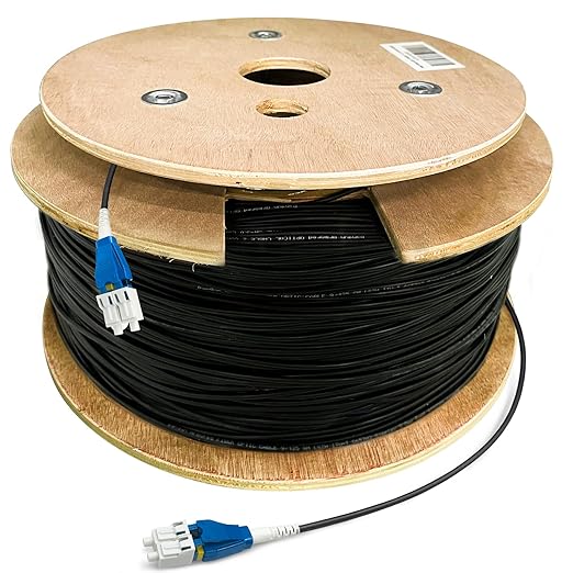1000 Meters Uniboot LC to LC Outdoor Armored Fiber Patch Cable, Low Friction by Bangun