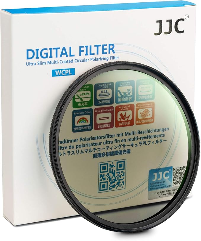 JJC Professional 72mm Circular Polarizer Polarizing Filter HD 18-Layer CPL by JJC