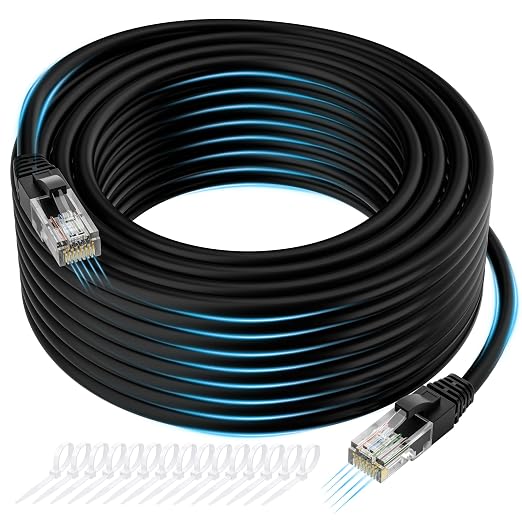 Cat 6 Ethernet Cable 25 FT, Long High Speed Cat6 Internet Cable, Standard RJ45 by Kxable