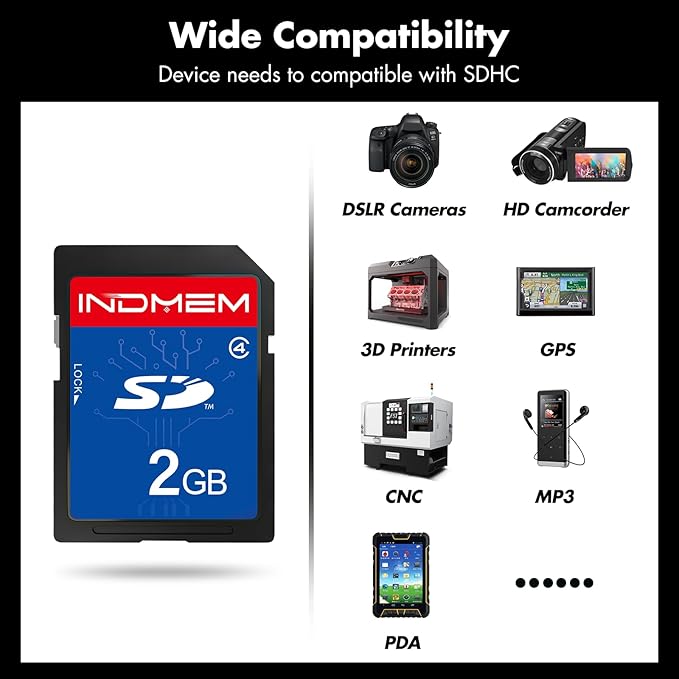 INDMEM 2 Pack SD Card 2GB Class 4 Flash Memory Card 2G SLC Stanard Secure - Image 5