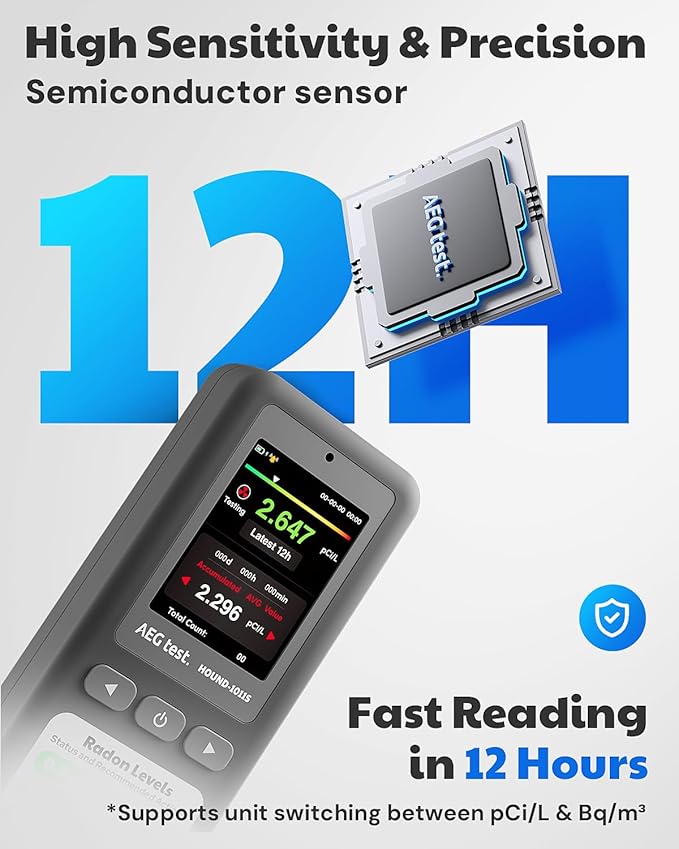 HOUND-1011S Portable Radon Detector, High-Accuracy Sensor - Image 2