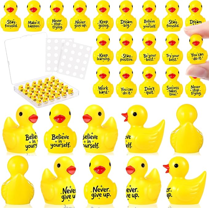 Skylety 60 Pcs Mini Resin Duck Back to School Office Gifts by Skylety