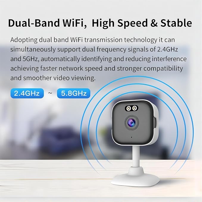 EVERSECU 5Ghz WiFi Camera 2K, Indoor Home Security Cameras - Image 6