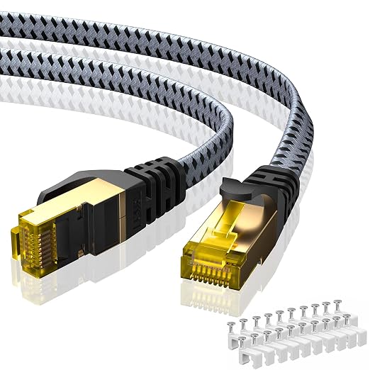 ARISKEEN Cat 8 Ethernet Cable 125 FT, 40Gbps 2000Mhz High Speed Cat8 Network by ARISKEEN