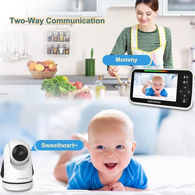 HelloBaby 5 Inch Video Baby Monitor - Image 6