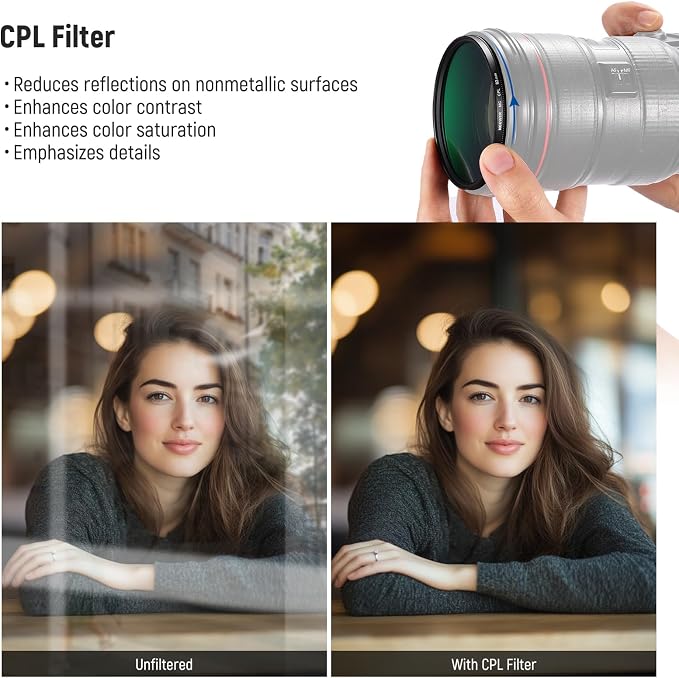 NEEWER 82mm UV/CPL/ND Lens Filter Kit - Image 5