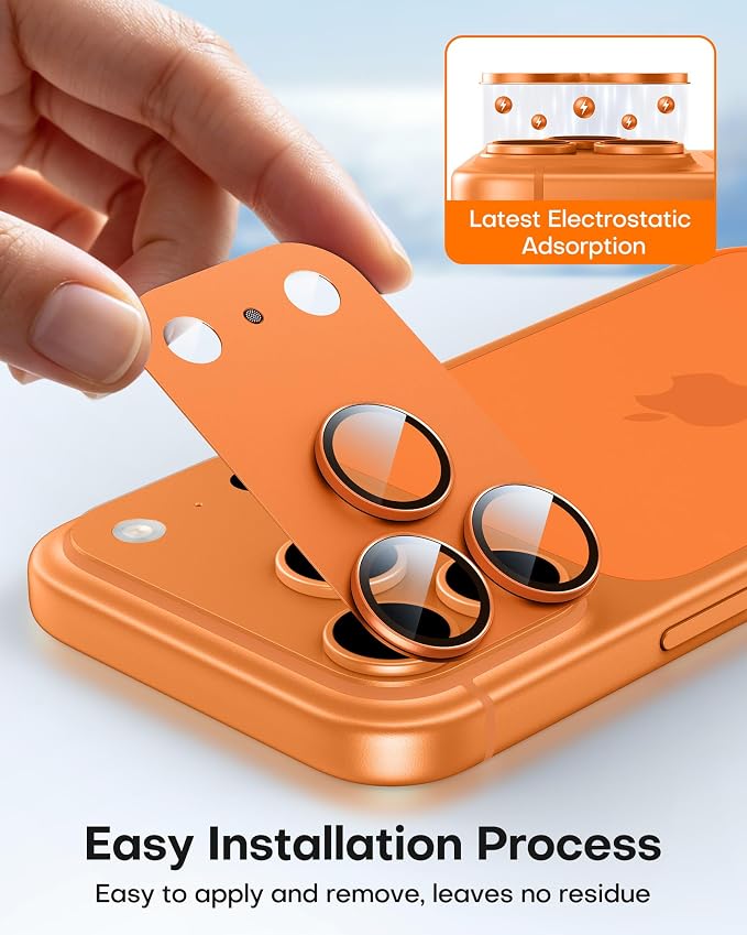 TAURI 2 Pack for iPhone 17 Pro Camera Lens Protector, Full Coverage - Image 5