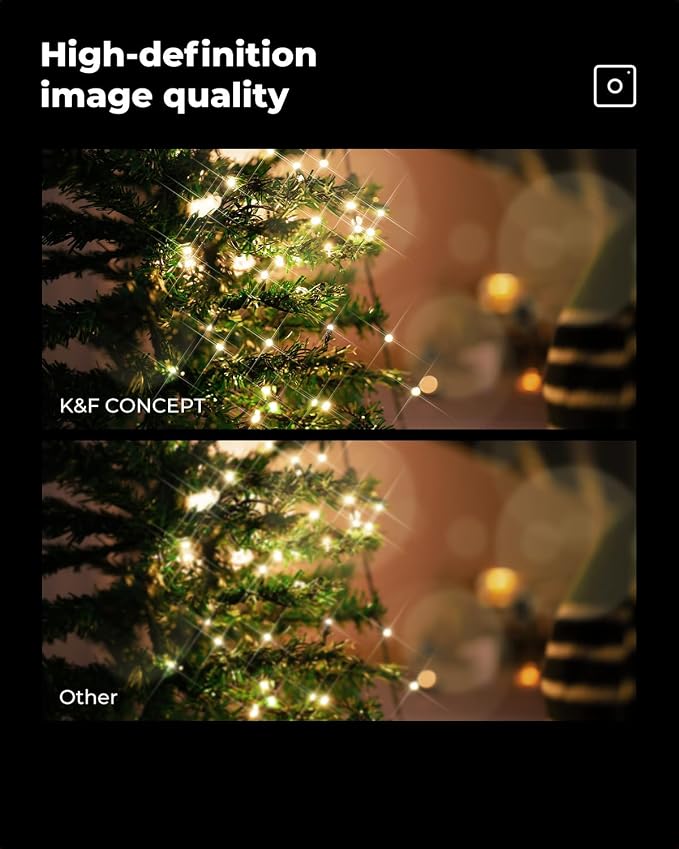 K&F CONCEPT 82mm Variable Short Line Star Lens Filter, Cross Screen Starburst - Image 6