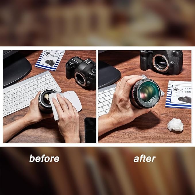 500 Pieces Lens Cleaning Paper Tissue and 2 Double Sided Cleaning Cloth-Lens - Image 6