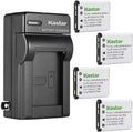 Kastar 4-Pack Li-42B Battery and AC Wall Charger Replacement by Kastar
