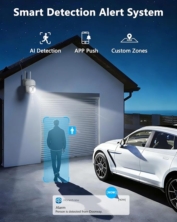 Outdoor WiFi Security Camera 3MP, PTZ Pan Tilt - Image 7