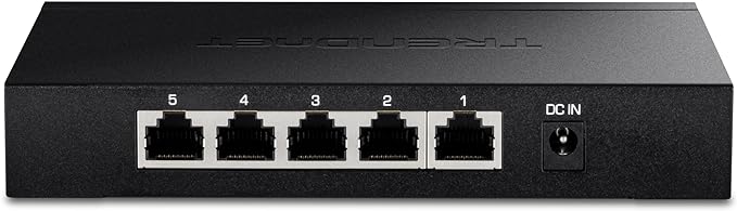 TRENDnet 5-Port Unmanaged 2.5G Gaming Switch, 5 x 2.5GBASE-T Ports, 25Gbps by TRENDnet