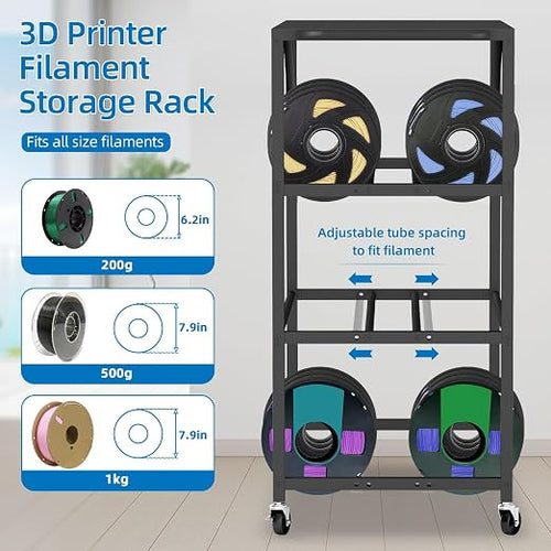 3D Printer Stand with Filament Storage Rack - Image 2