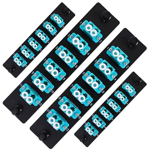 4PCS 6 Duplex 12 Core LC Adapters OM3 Fiber Patch Panel LGX Footprint Loaded 12 by ProfessionalFiberNetworkDevicemanufacturer