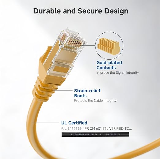 Cable Matters 10Gbps Snagless Short Cat 6 Ethernet Cable - 2ft - Image 4