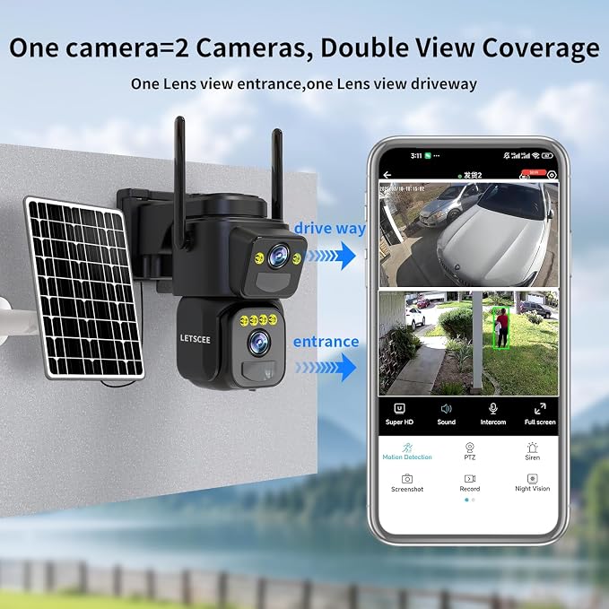 LETSCEE Security Cameras Outdoor WiFi, 5G/2.4G Cameras - Image 3