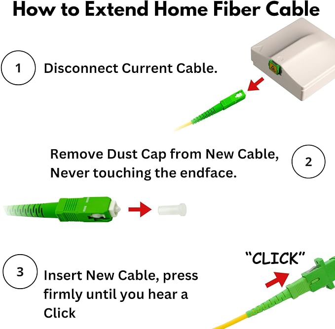 6ft / 2M SC/APC to SC/APC Fiber Optic Internet Cable - Image 7