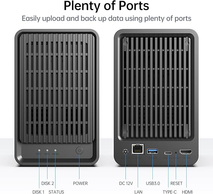 Yxk Zero1 2-Bay Desktop NAS, Beginner-Ready Silent Home NAS Storage 2.5GbE - Image 6