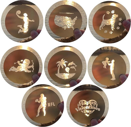 16Pcs Unique Round Gobos Kit for Optical Snoot, 86mm/3.4in Metal Plate Patterns - Image 2