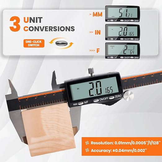HARDELL Digital Caliper 12 Inch, Rechargeable Calipers - Image 5