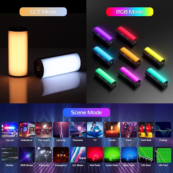 ULANZI RGB Light Wand, 360° Full Color Magnetic Mini Light Stick - Image 2