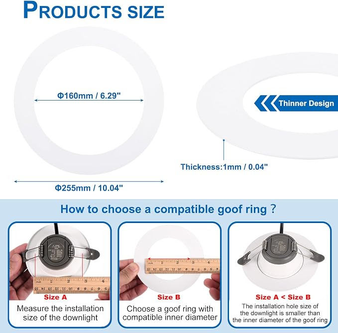PATIKIL 6.3" ID 10.04" OD Goof Rings - Image 2