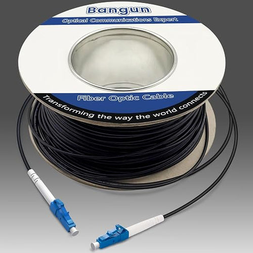 100 Meters LC to LC Outdoor Armored Simplex Fiber Patch Cable, Single Mode by Bangun