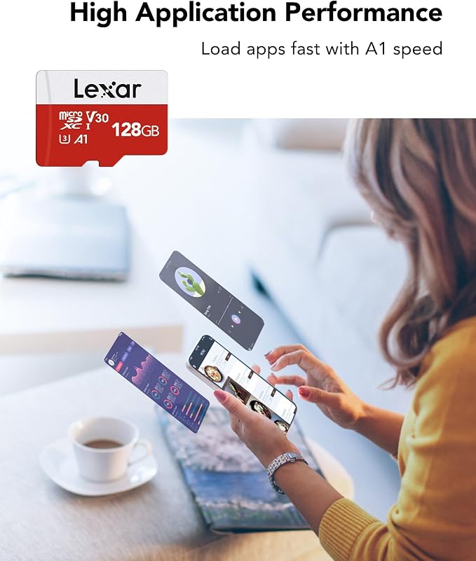 Lexar E-Series 128GB Micro SD Card 3 Pack, microSDXC UHS-I Flash Memory Card - Image 7