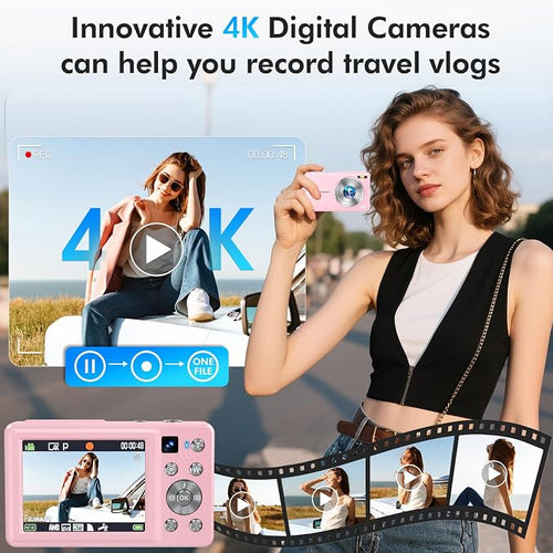 4K Digital Camera, 64MP Autofocus Vlogging Camera - Image 2