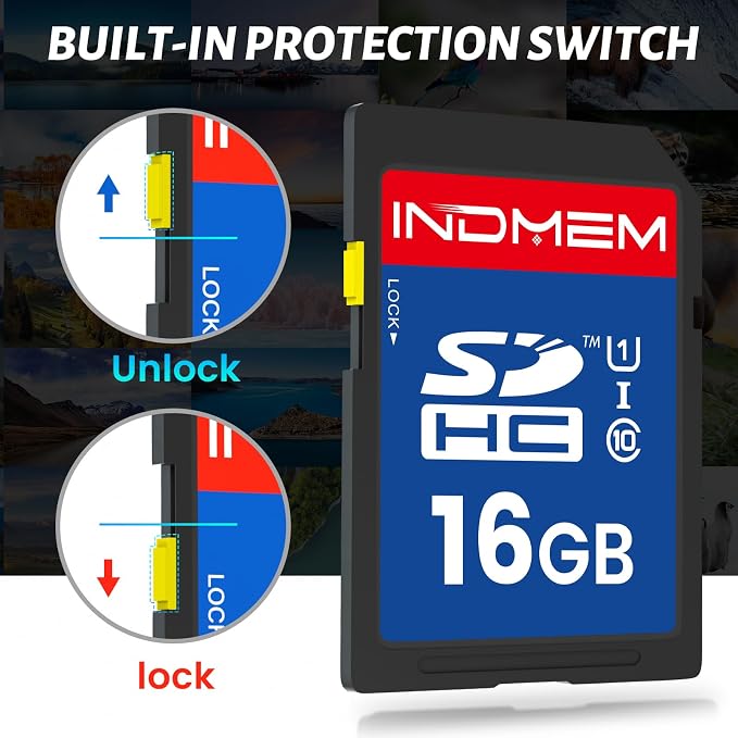 INDMEM SD Card 16GB, High-Speed Secure Digital Cards - Image 2