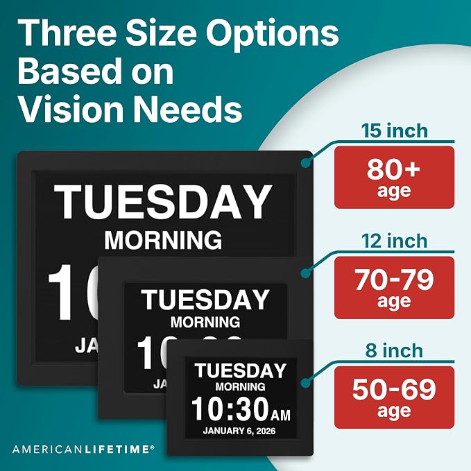 American Lifetime New 2026 Dementia Clock Large - Image 3