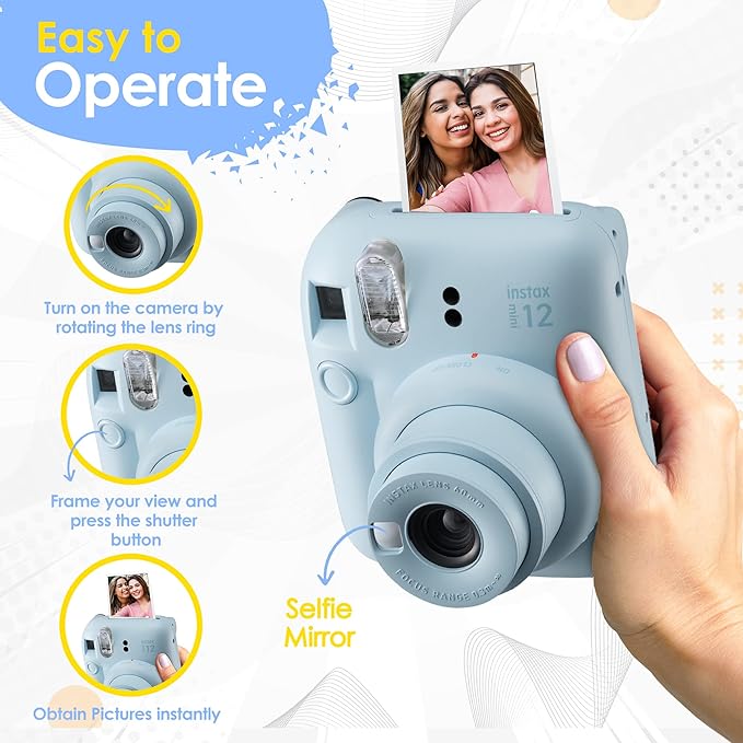 Fujifilm Instax Mini 12 Instant Camera Lilac Purple and Fuji Film Value Pack - Image 4