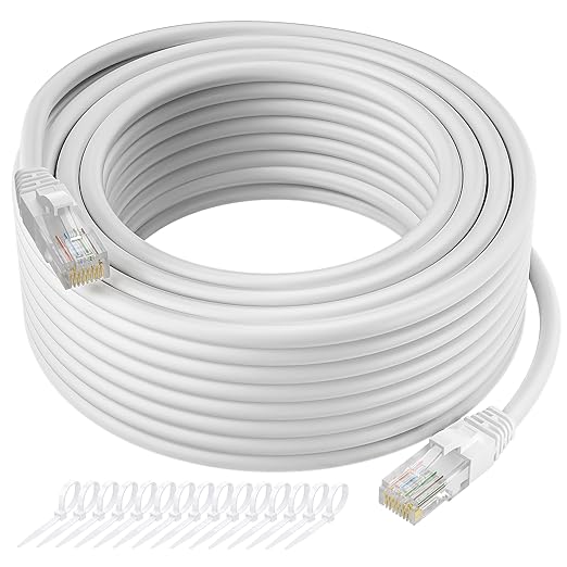 Cat5e Ethernet Cable 150 FT, Long Cat 5e Internet Cable, Standard RJ45 Connector by Kxable